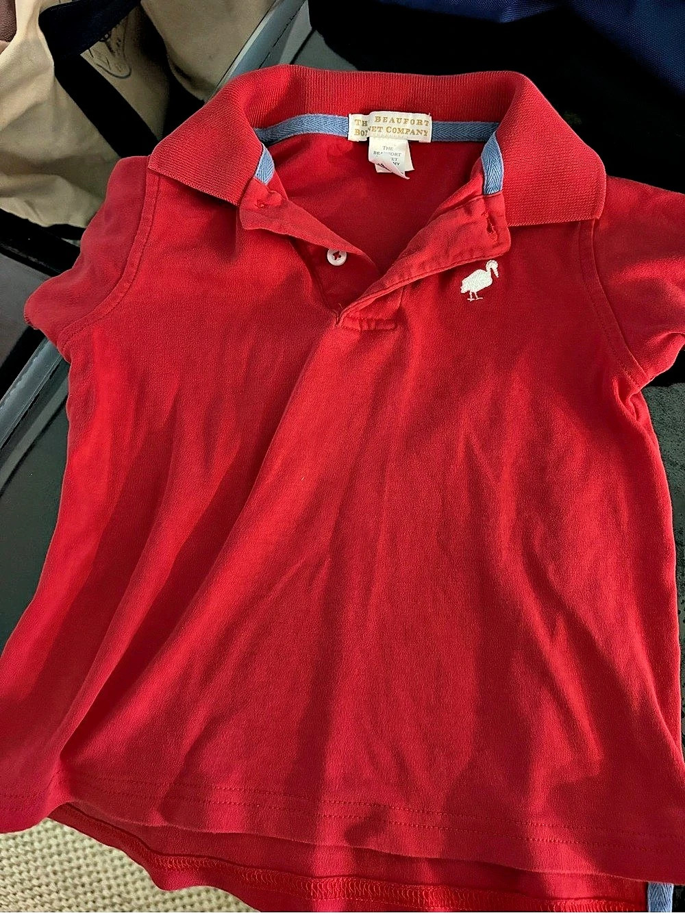 The Beaufort Bonnet Company Prim & Proper Polo Red 4T